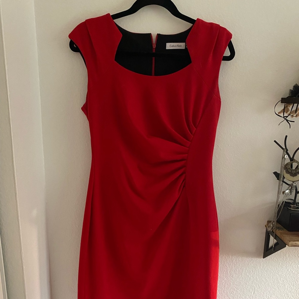 Calvin Klein Red Business Dress